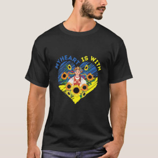 My Heart Is With Ukraine Ukrainian Flag Traditiona Tシャツ