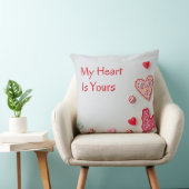My Heart Is Yours  cute Valentine design クッション (椅子)