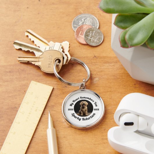 My Heart Remembers You Pet Memorial キーホルダー (デスク)