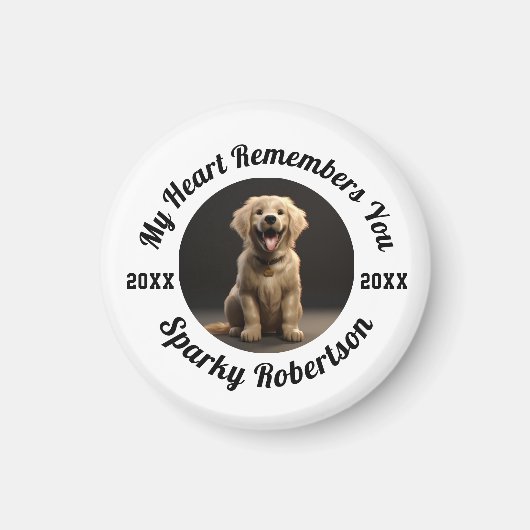 My Heart Remembers You Pet Memorial マグネット (正面)