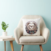 My Heart Swims Only for You Swan Heart T-Shirt クッション (椅子)