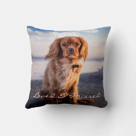 My Hello お気に入りの Clouds Pet記念写真 クッション (裏面)