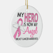 My Here Is Now My Angel Breast Cancer Ornament セラミックオーナメント (右)