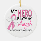 My Here Is Now My Angel Breast Cancer Ornament セラミックオーナメント (裏面)