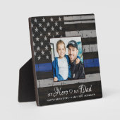 My Hero私のパパ警察官の父の日の写真 フォトプラーク (正面)