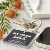 My Hero Is My Angel – アルツハイマー認識度 キーホルダー (正面右)