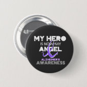 My Hero Is My Angel – アルツハイマー認識度 缶バッジ (正面&裏面)