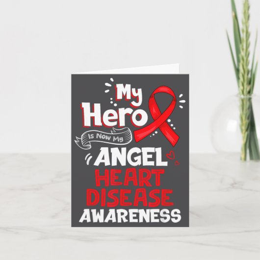 My Hero Is Now My Angel Heart Disease Awareness  カード (正面)