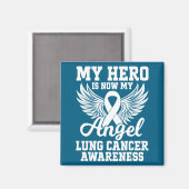 My Hero Is Now My Angel Lung Cancer Awareness  マグネット (正面/裏面)