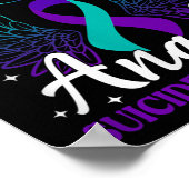 My Hero Is Now My Angel Suicide Purple Turquoise S ポスター (角)