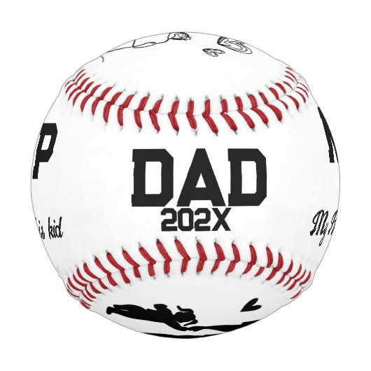 My Hero My Dad Custom Baseball  野球ボール (裏面)