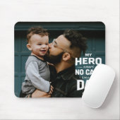 My Hero Wears No Cape Custom Photo Name Dad Gift マウスパッド (マウス)