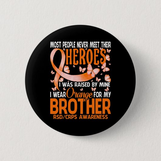My Heroes I衣服オレンジfor My Brother Rsd Crps Aw 缶バッジ (正面)
