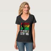 My History Is Strong Black History Month Celebrati Tシャツ (正面フル)