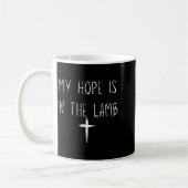 My Hope Is In The Lamb Jesus Christian Prayers Men コーヒーマグカップ (左)