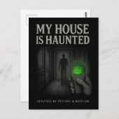 My House is Haunted Postcard – Verified by Psychic ポストカード (正面/裏面)