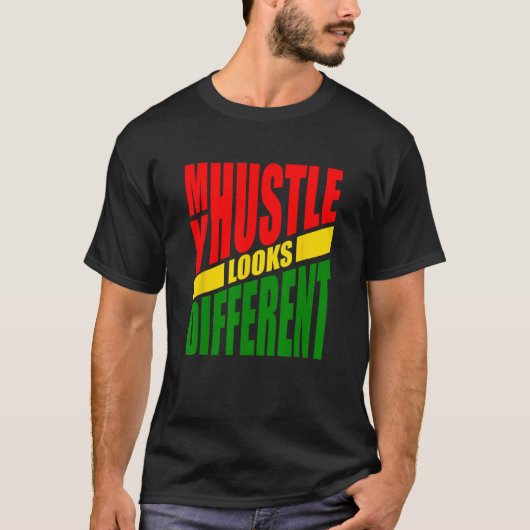 My Hstle Looks – 赤違う黄グリーン – Ins Tシャツ (正面)