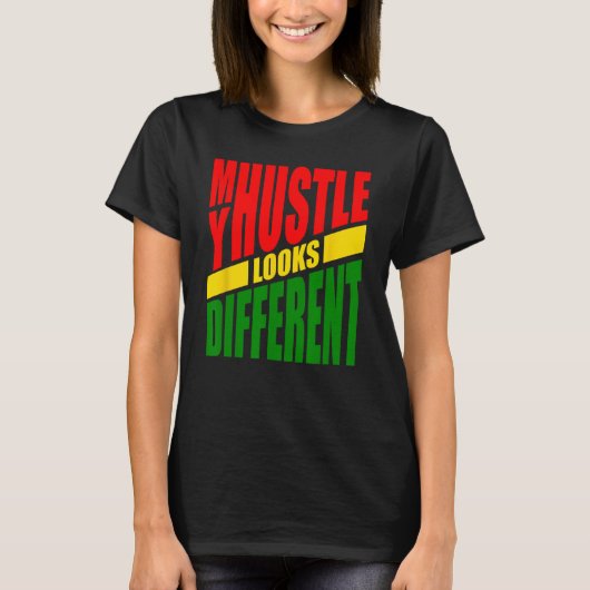 My Hstle Looks – 赤違う黄グリーン – Ins Tシャツ (正面)