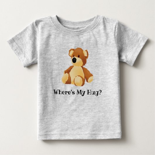 My Hug Teddy Tシャツはどこか ベビーTシャツ (正面)