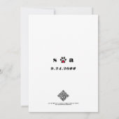 My Human Getting Marshed Photo Collage Dog 結婚's セーブザデート (裏面)