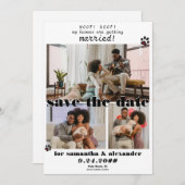 My Human Getting Marshed Photo Collage Dog 結婚's セーブザデート (正面/裏面)