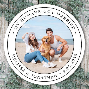 My Humans 得結婚したカスタムPhoto Pet 結婚's ラウンドシール