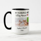 My Humans Are Getting Married – 2 Custom Cat Photo マグカップ (左)