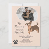 My Humans getting married婚約おもしろい写真 案内状 (正面)