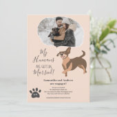 My Humans getting married婚約おもしろい写真 案内状 (スタンド正面)