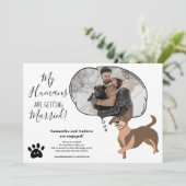 My Humans getting married婚約おもしろい写真 案内状 (スタンド正面)