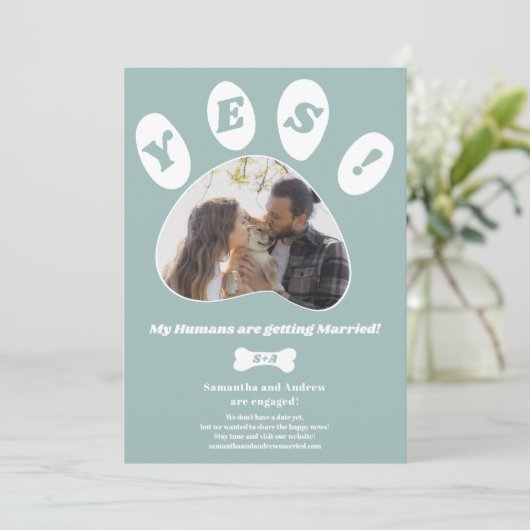 My Humans getting married婚約前写真 案内状 (スタンド正面)