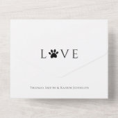 My Humans Getting Married Dog Photo オールインワン招待状 (裏面)