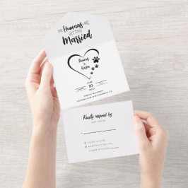 My Humans Getting Married Dog Photo オールインワン招待状