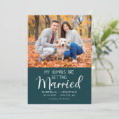 My Humans Getting Married Dog Photo 結婚 Green セーブザデート (スタンド正面)