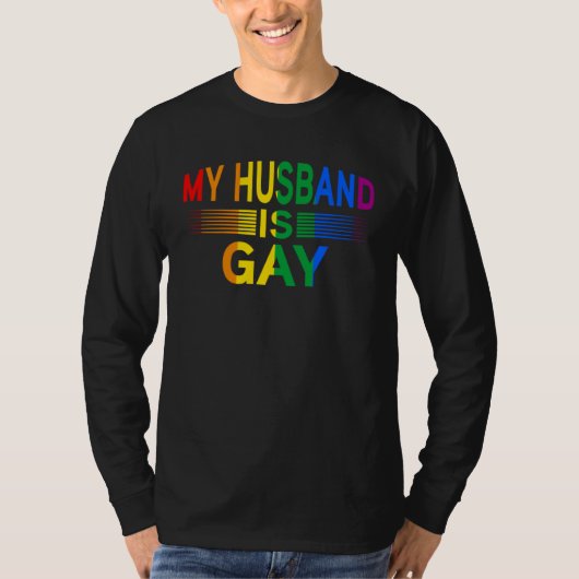 my Husband is gay Month Human Rights Proud Ally Qu Tシャツ (正面)