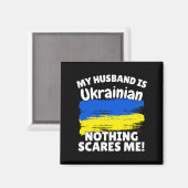 My Husband Is Ukrainian Funny Ukraine Flag Gift Fo マグネット (正面/裏面)