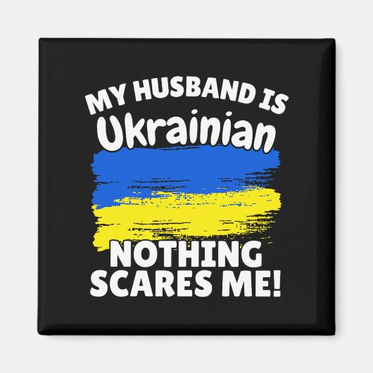 My Husband Is Ukrainian Funny Ukraine Flag Gift Fo マグネット (正面)