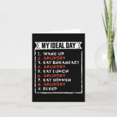 My Ideal Day Funny Archery Birthday Gift カード (正面)