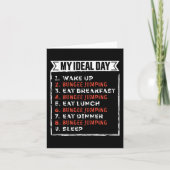 My Ideal Day Funny Bungee Jumping Birthday Gift カード (正面)
