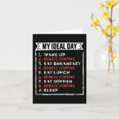 My Ideal Day Funny Bungee Jumping Birthday Gift カード (黄色い花)