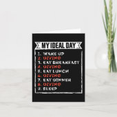 My Ideal Day Funny Diving Birthday Gift カード (正面)