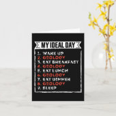 My Ideal Day Funny Geology Birthday Gift カード (黄色い花)