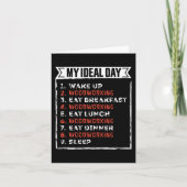 My Ideal Day Funny Woodworking Birthday Gift カード (正面)