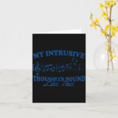 My Intrusive Thoughts Sound Like This Funny Music カード (黄色い花)