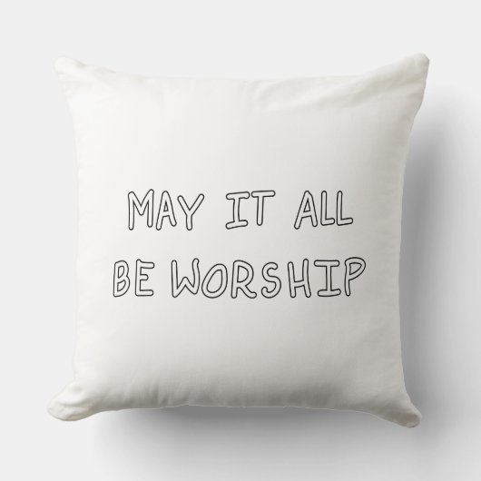 My it all be worship outline クッション (正面)