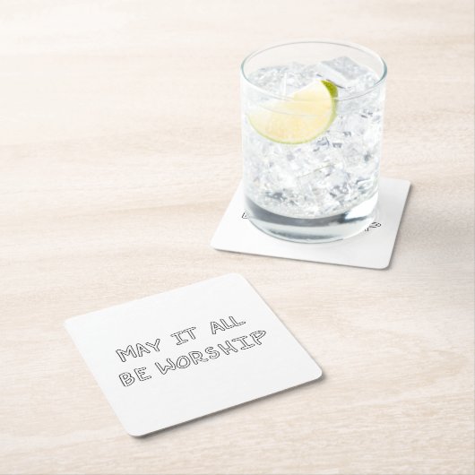 My it all be worship outline スクエアペーパーコースター (インサイチュ)