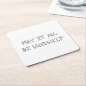My it all be worship outline スクエアペーパーコースター (アングル)