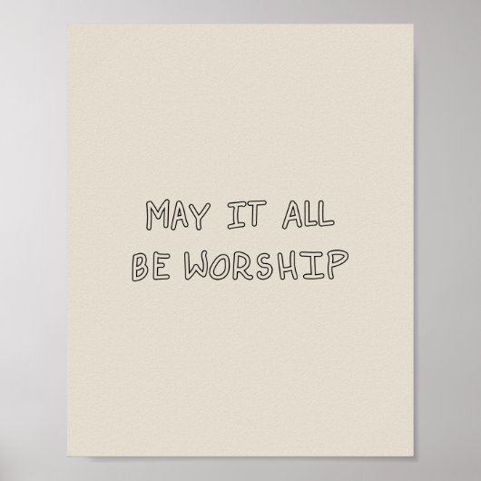 My it all be worship outline ポスター (正面)