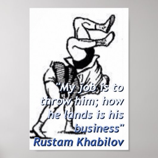 My job is to throw him Poster ポスター (正面)