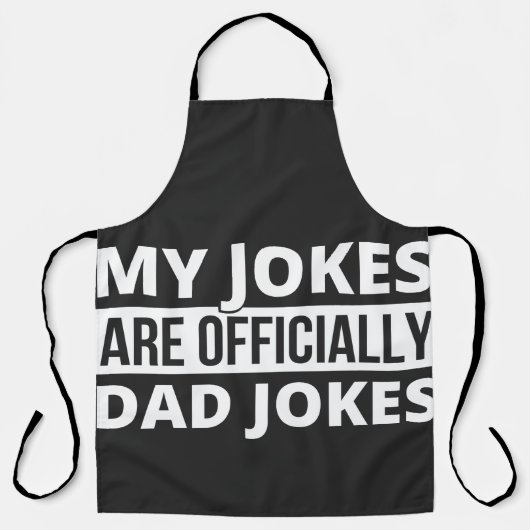 my jokes are dad jokes エプロン (正面)